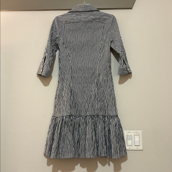 Talbot Runhof Seersucker Shirt Dress SZ US 2 EUC - Picture 4 of 8